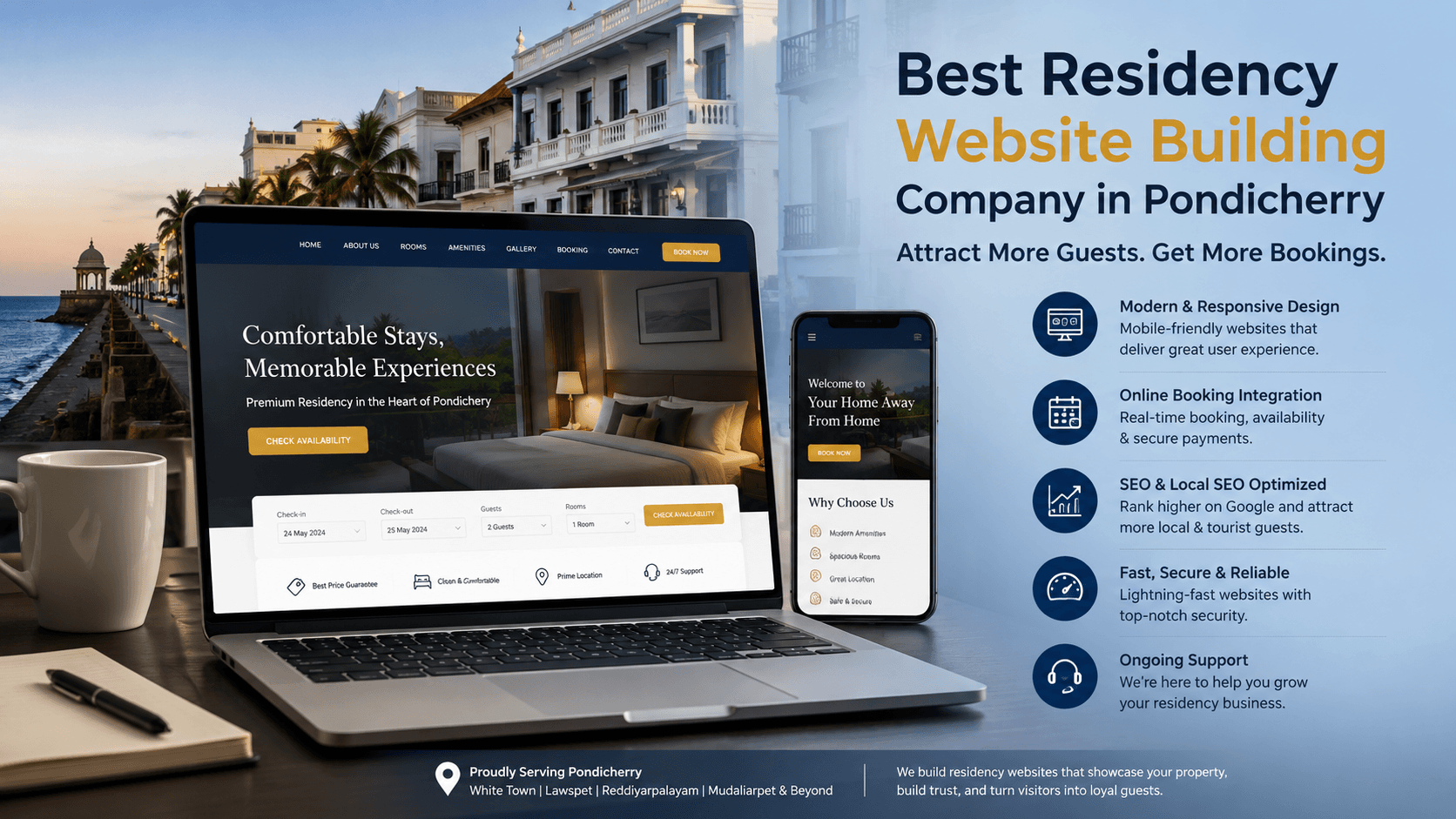 Best Residency Website Building Company in Pondicherry: A Guide for Hotels, Guest Houses & Stays