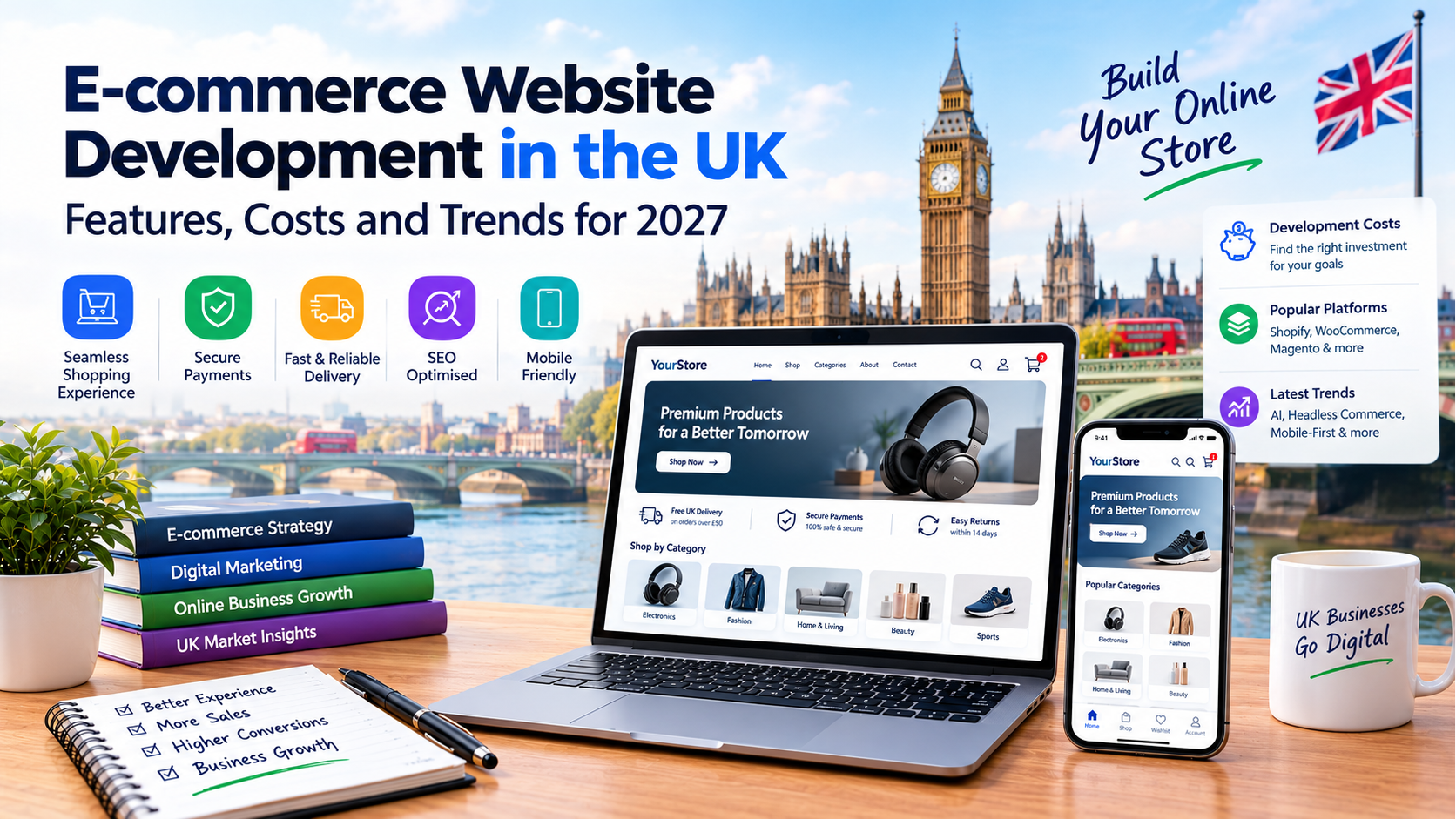 E-commerce Website Development in the UK: Features, Costs and Trends