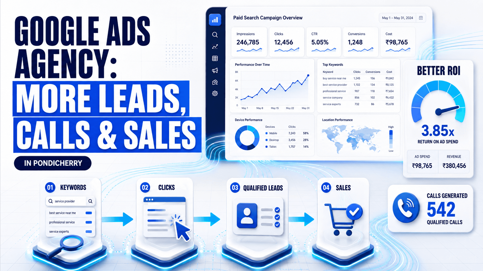 Google Ads Agency in Pondicherry: Get More Leads, Calls and Sales